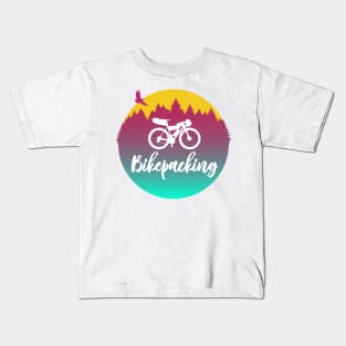 Bikepacking - Adventure Cycling Circular Artwork Kids T-Shirt